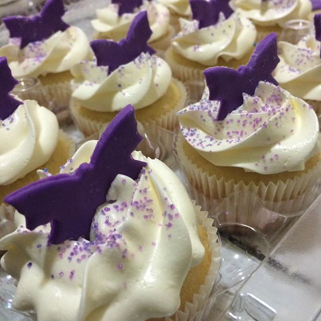 Purple and Silver Buttercream Cake