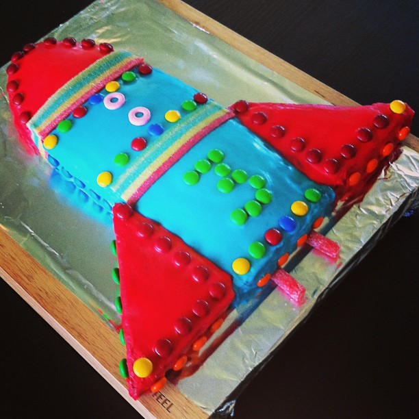 Rocket Ship Birthday Cake