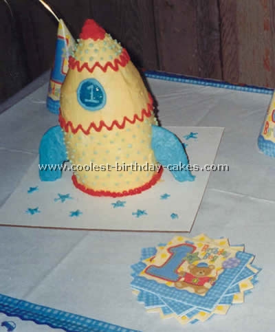 Rocket Ship Birthday Cake