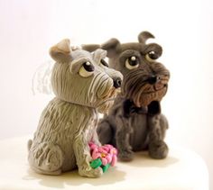 Schnauzer Wedding Cake Topper