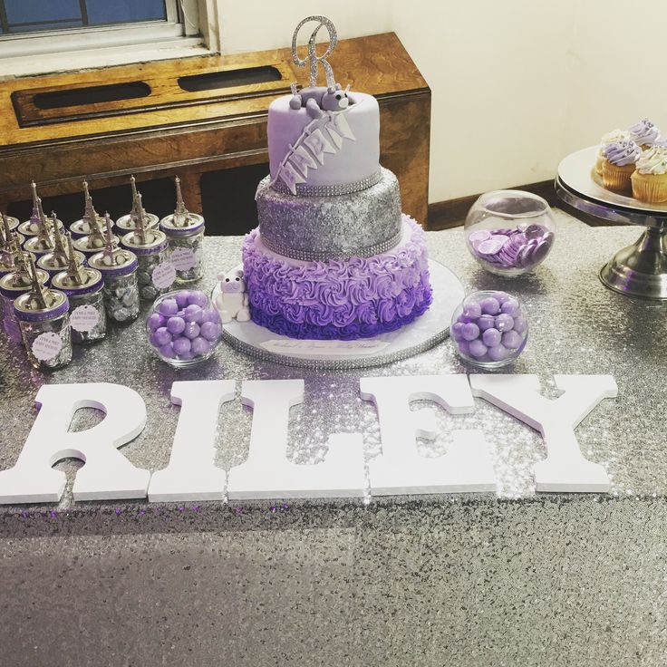 11 Lavender And Silver Birthday Cakes Photo Black Silver And