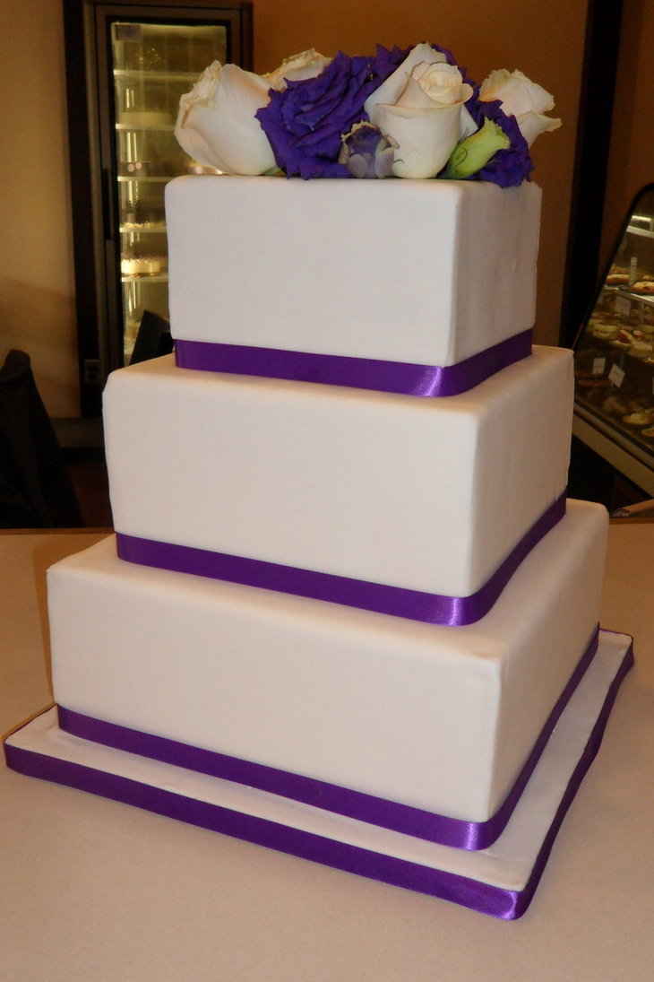 Simple Square Wedding Cake