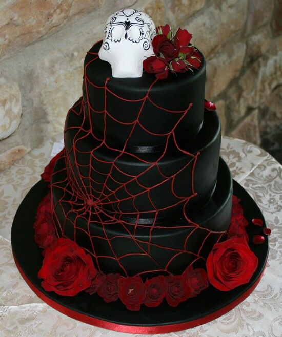 Spider Web Wedding Cake