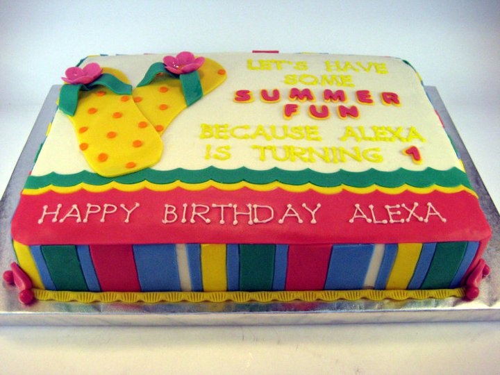 Summer Birthday Sheet Cake