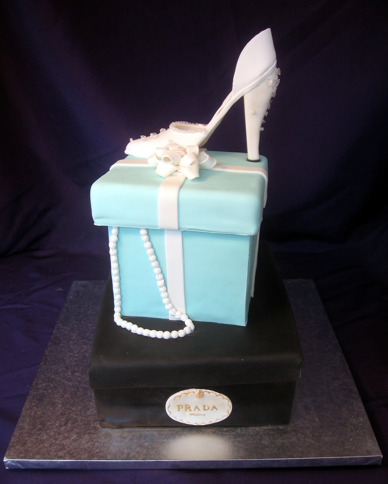 Tiffany Box Engagement Cake