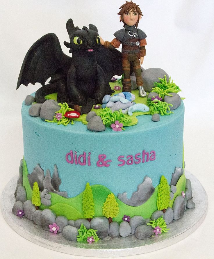 Toothless Dragon Birthday Cake