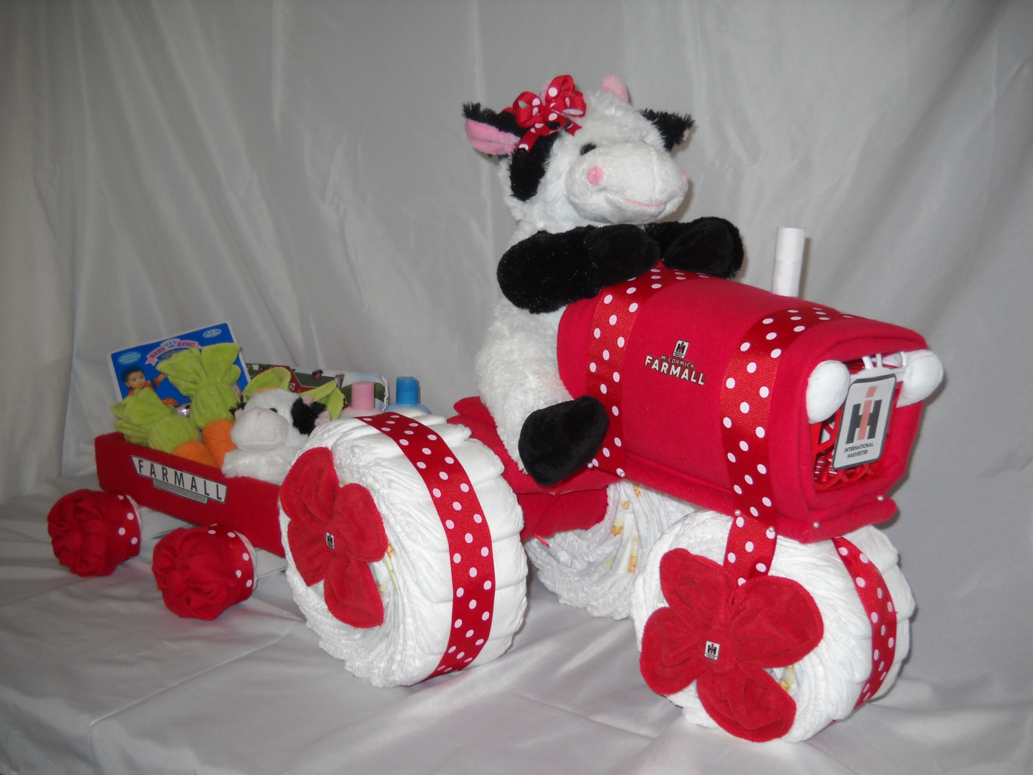 Tractor Diaper Cake