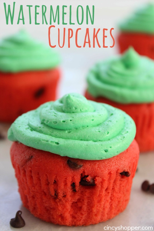Watermelon Cupcakes Watermelon Cupcakes