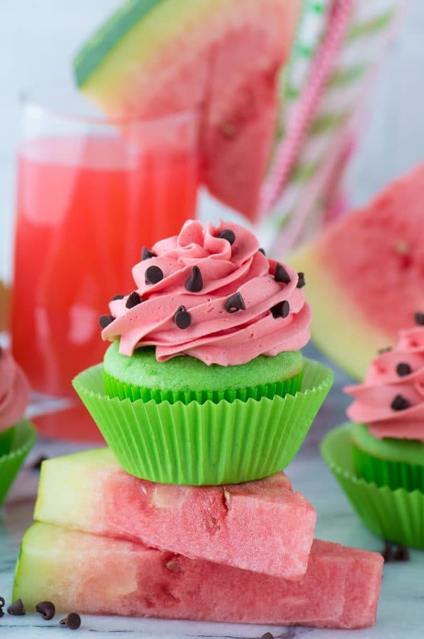 Watermelon Cupcakes Watermelon Cupcakes