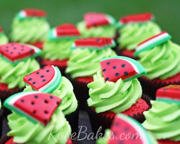 Watermelon Cupcakes Watermelon Cupcakes
