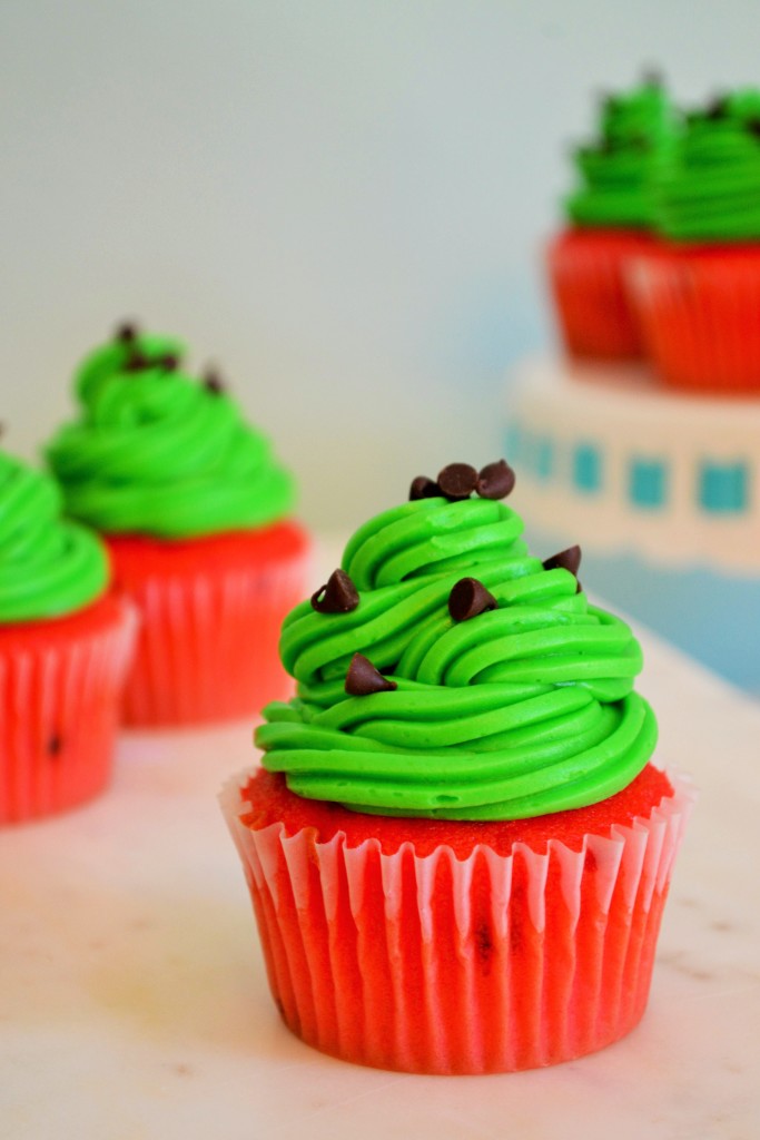 Watermelon Cupcakes Watermelon Cupcakes