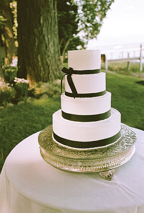 Wedding Cake with Ribbon