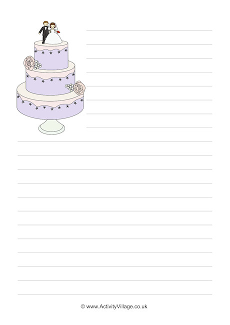 Wedding Lined Writing Paper