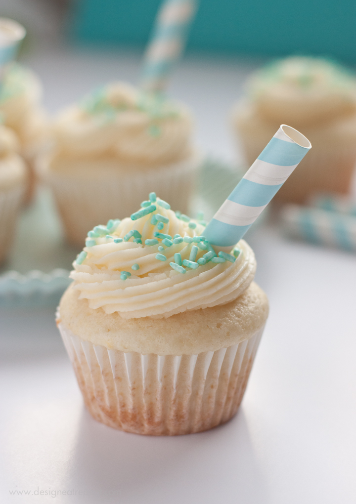 White Cupcake with Frosting