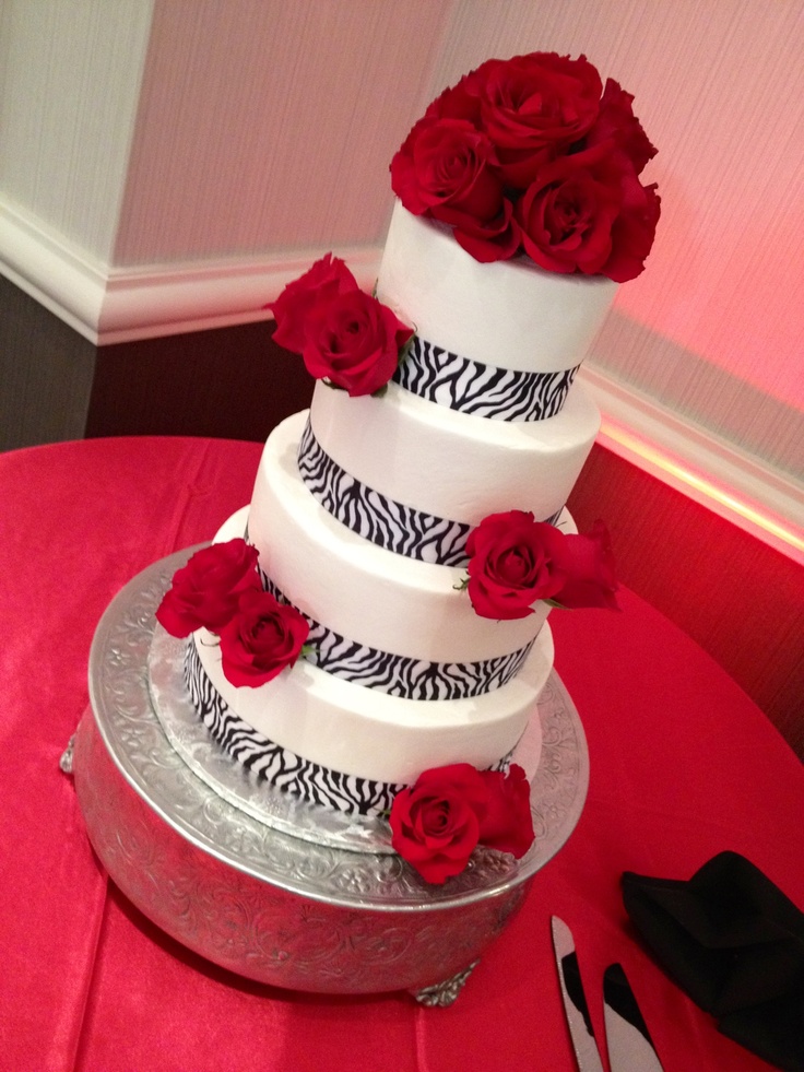 Zebra Print Wedding Cake