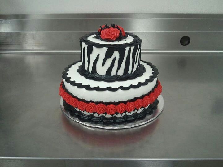 Zebra Print Wedding Cake