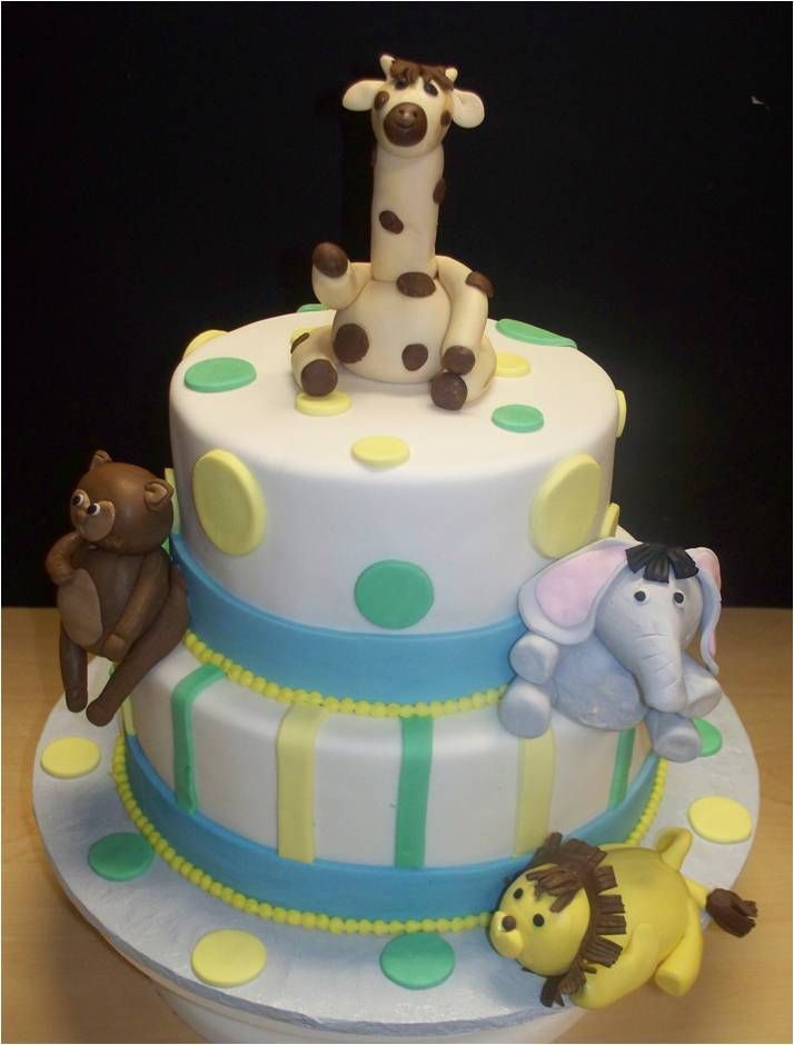 Zoo Animal Baby Shower Cake