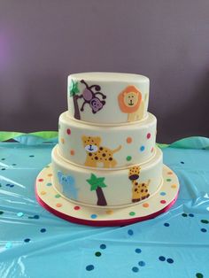 Zoo Baby Shower Cake