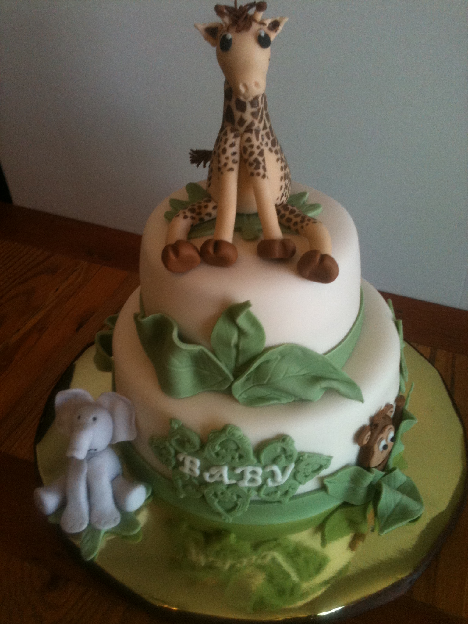 Zoo Themed Baby Shower Cake