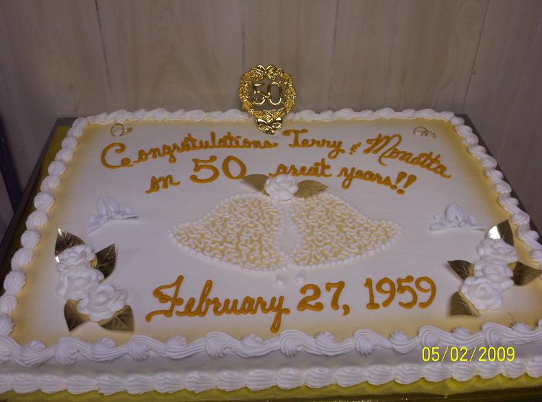 50th Wedding Anniversary Sheet Cakes