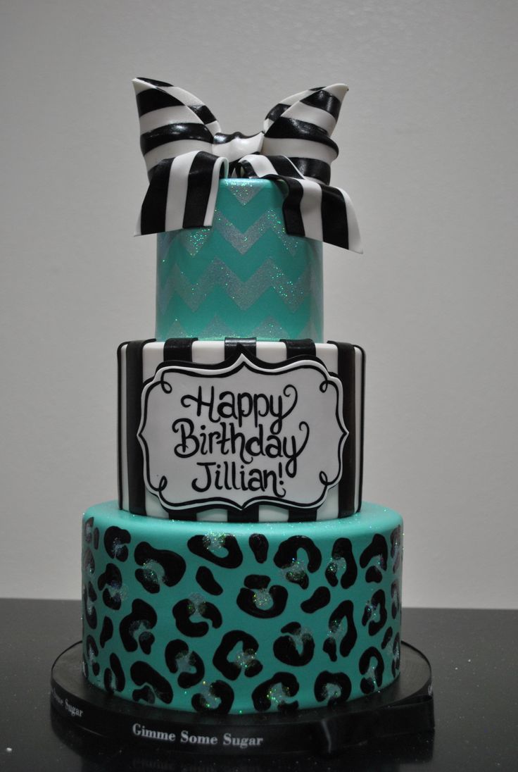Animal Print Birthday Cake Animal Print Birthday Cake