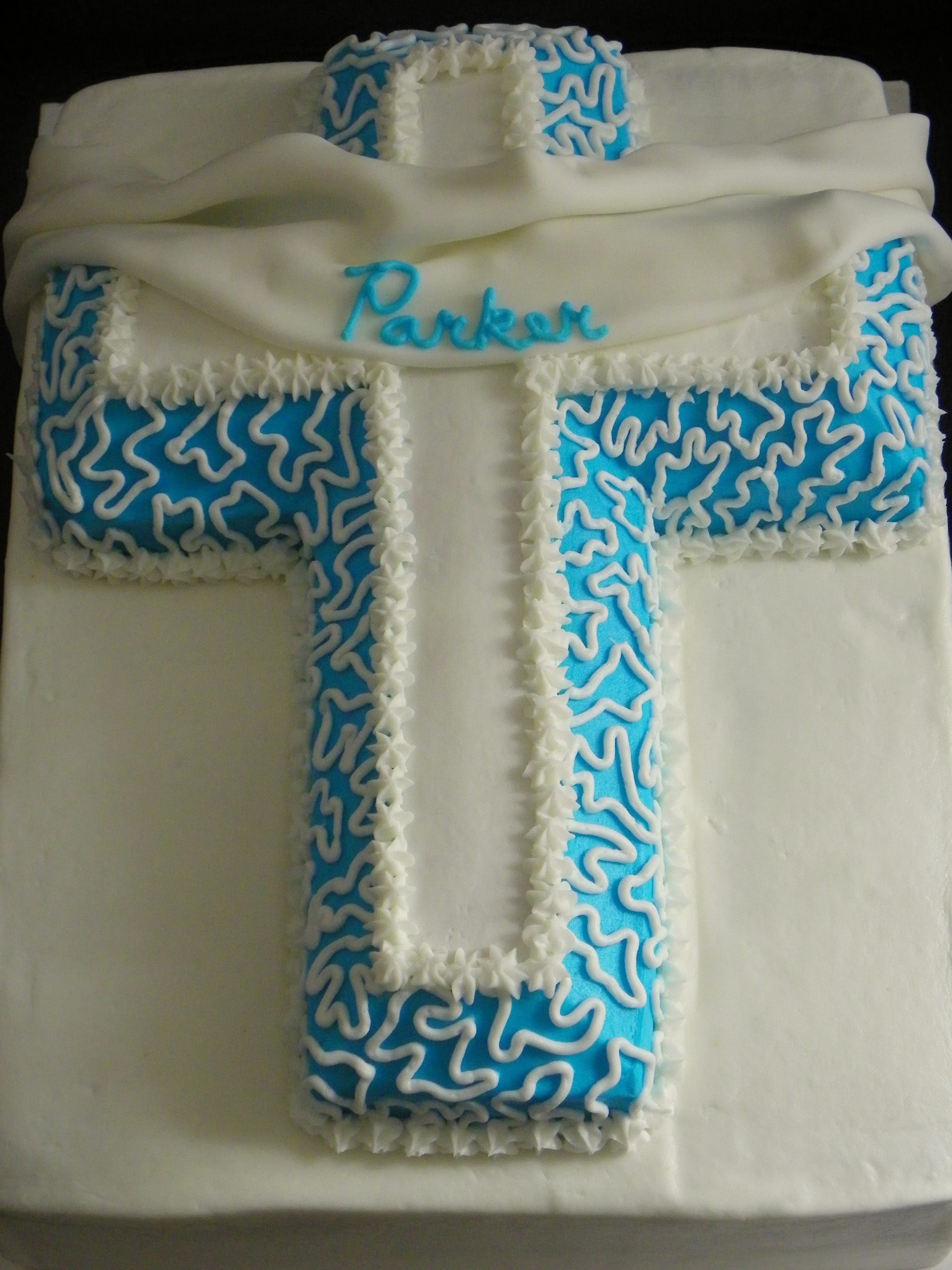 Baby Boy Baptism Cross Cake Baby Boy Baptism Cross Cake