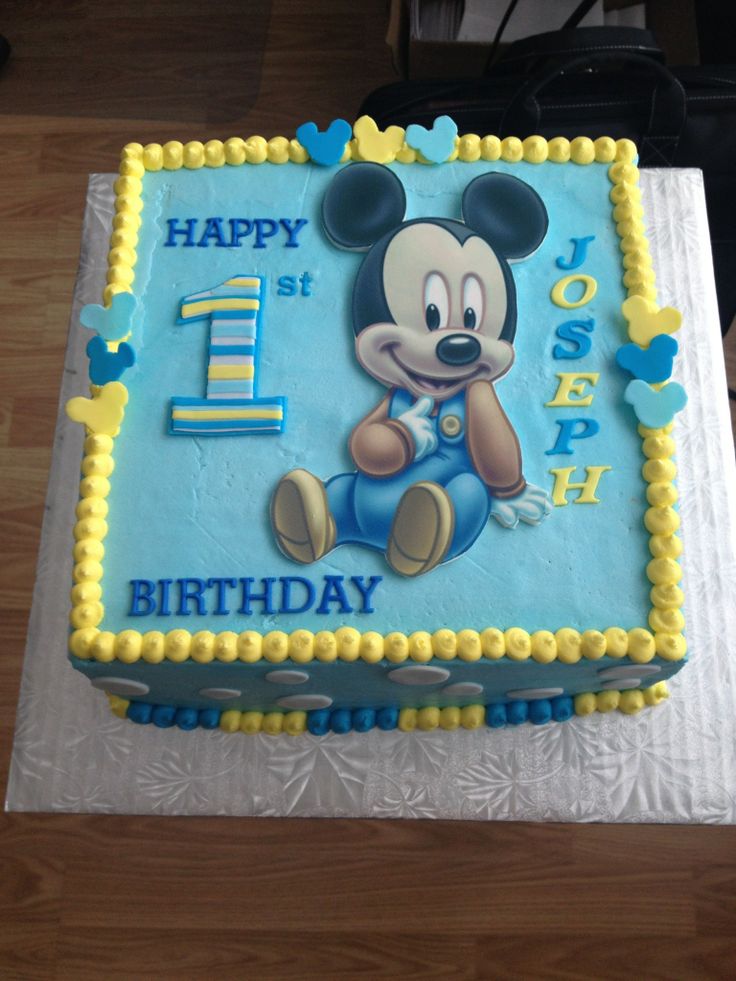 11 Baby Mickey Mouse Birthday Cakes For Boys Photo Baby Mickey