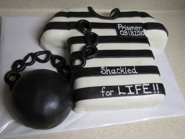 Ball and Chain Grooms Cake