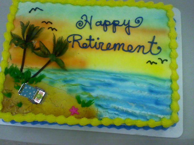 Beach Themed Retirement Cake