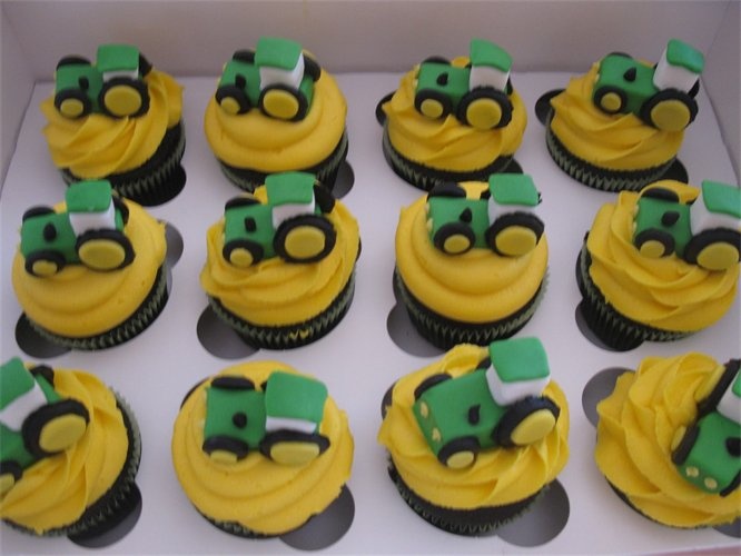 Birthday Cupcake Cake Tractor
