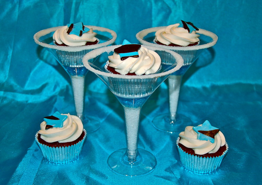 Birthday Martini Glass Cupcakes