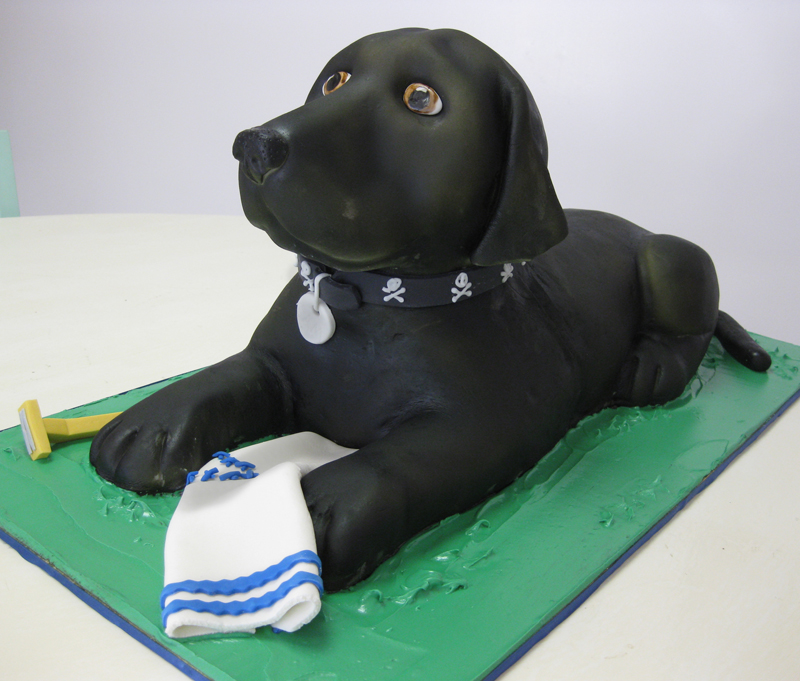 Black Lab Dog Birthday Cake Black Lab Dog Birthday Cake