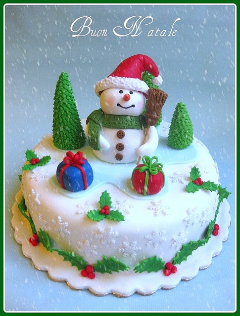 Cake Christmas Idea-Snowman Cake Christmas Idea-Snowman