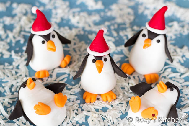 Christmas Fondant Penguin Cake Christmas Fondant Penguin Cake