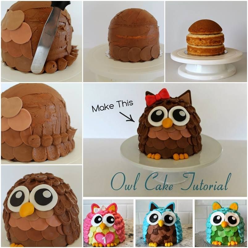 Cute DIY Owl Cake Cute DIY Owl Cake
