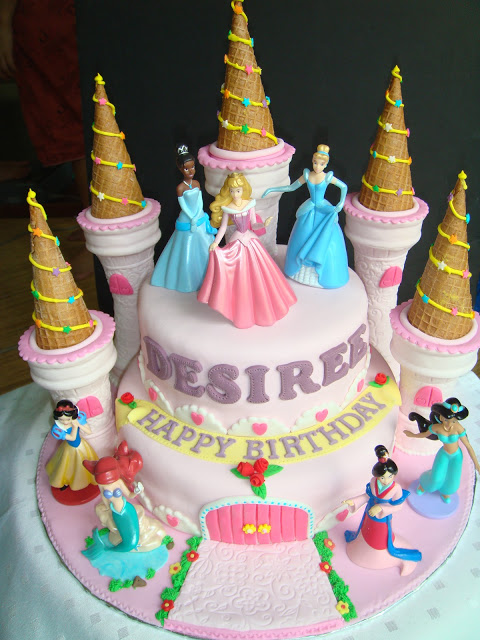 Disney Princess Fondant Cake