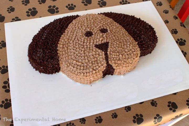 Easy Dog Shaped Birthday Cake Easy Dog Shaped Birthday Cake