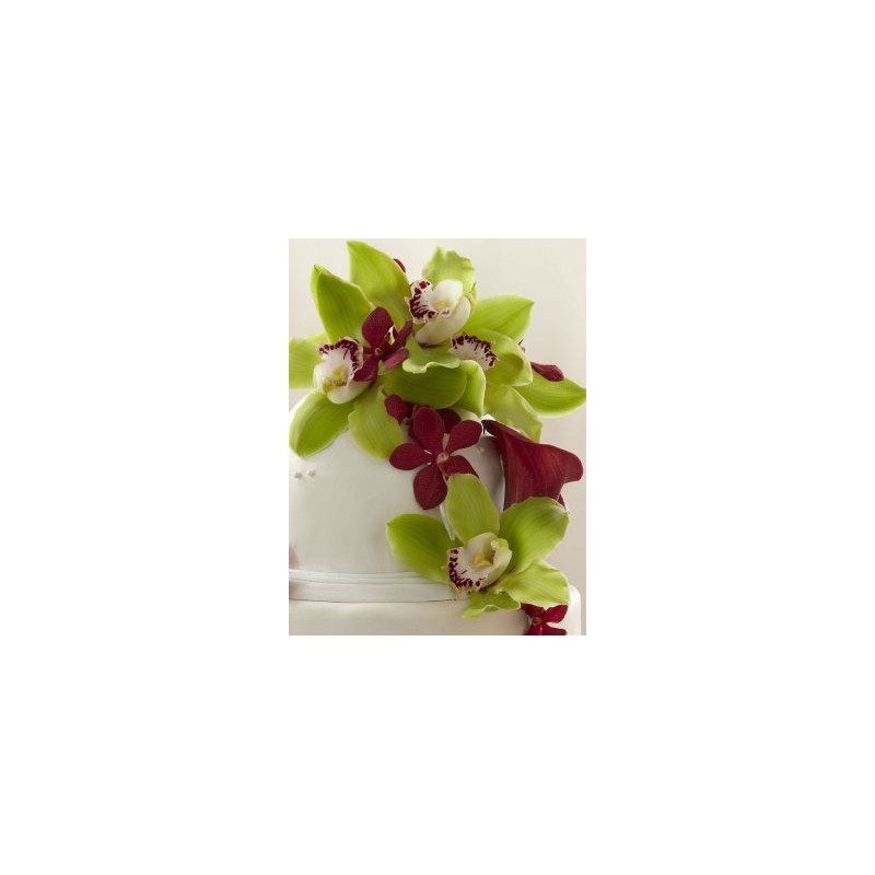 Elegant Orchid Wedding Cake Elegant Orchid Wedding Cake