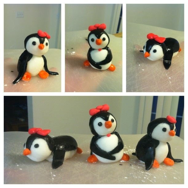 Fondant Penguin Cake Fondant Penguin Cake