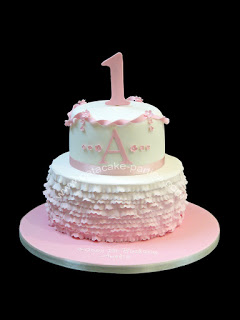 Girly 1st Birthday Cake Girly 1st Birthday Cake