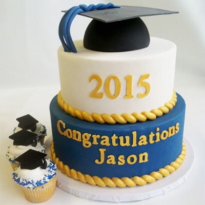 Graduation Fondant Cake Graduation Fondant Cake