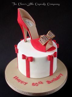 Happy Birthday Shoe Cake with Shoes