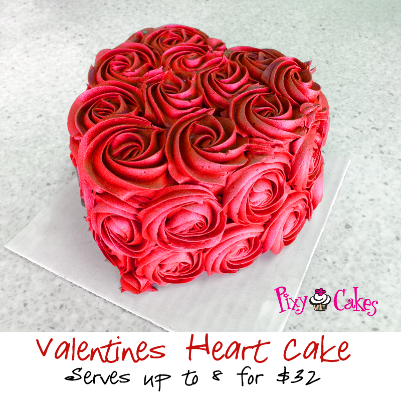 Heart Shaped Valentine's Cake