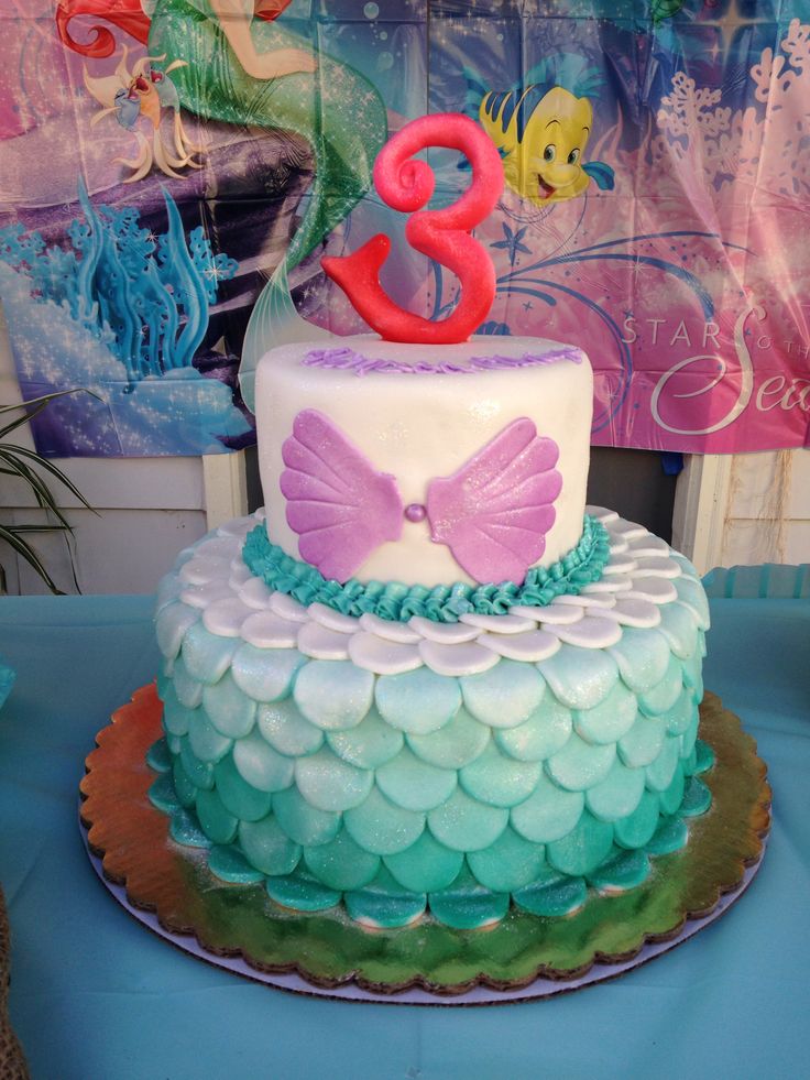 8 Photos of Little Mermaid Cakes For Girls