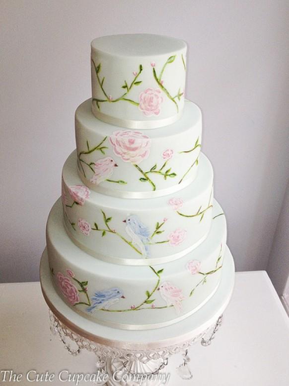 Love Bird Wedding Cake