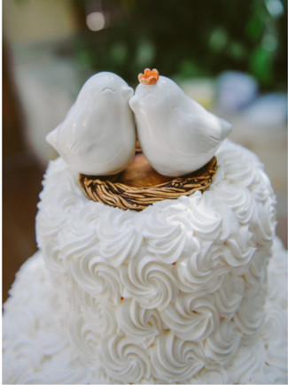 Love Birds Wedding Cake Topper