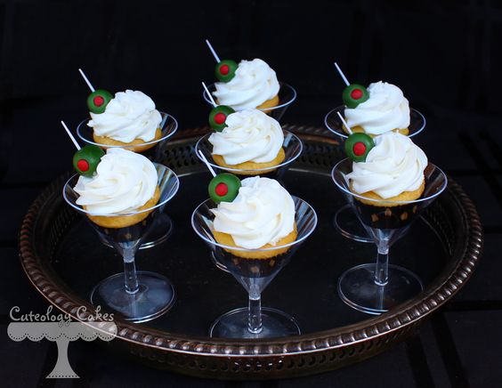 Martini Glass Cupcake Cake
