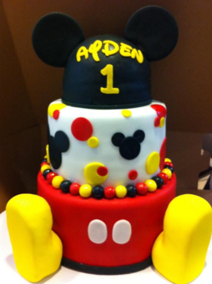 11 Mickey Mouse First Birthday Cakes For Boys Photo Mickey Mouse