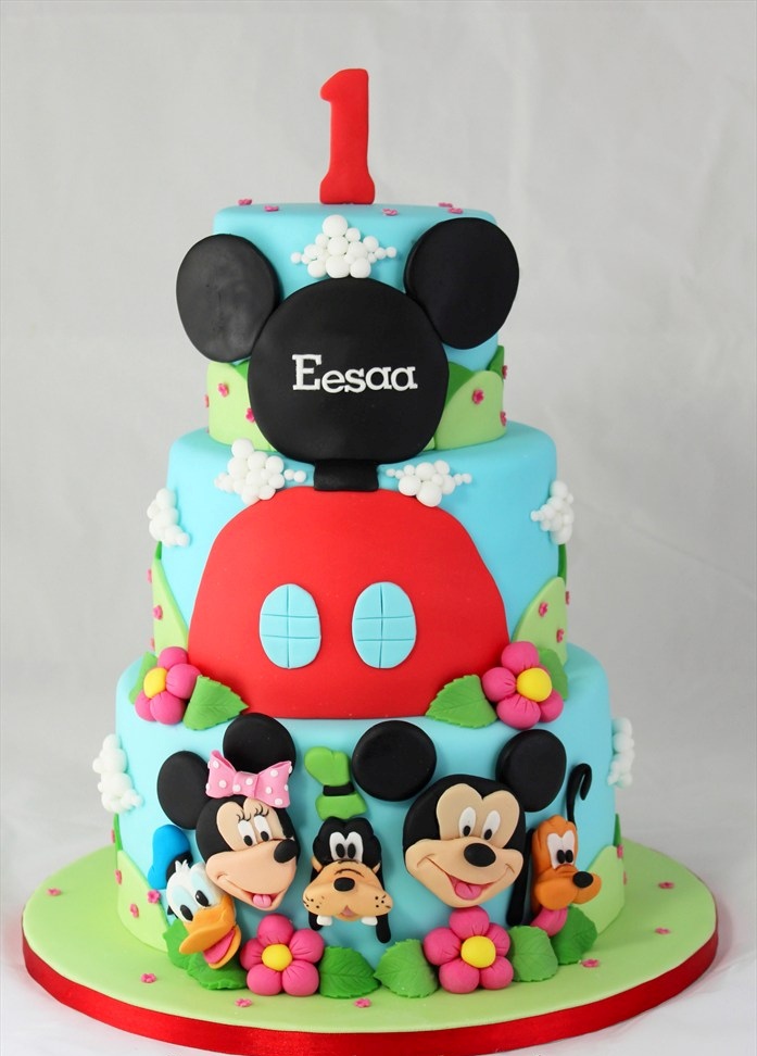 11 Mickey Mouse First Birthday Cakes For Boys Photo Mickey Mouse