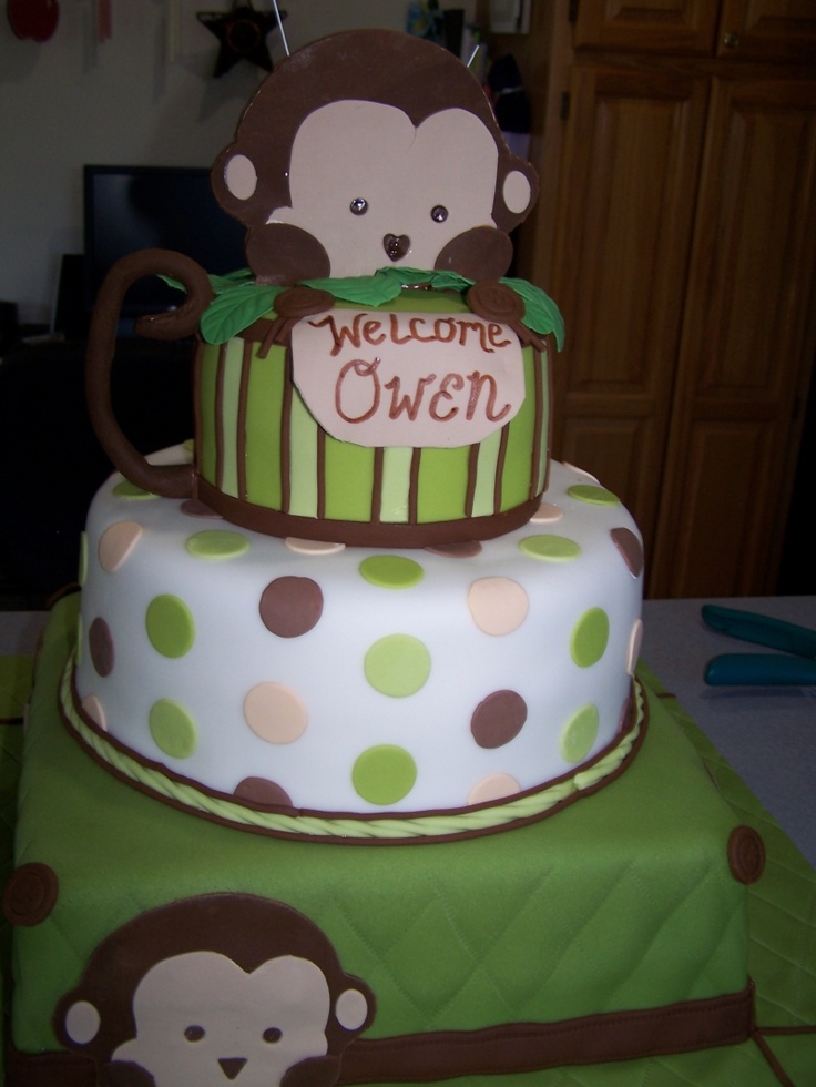 Monkey Baby Shower Cake Monkey Baby Shower Cake